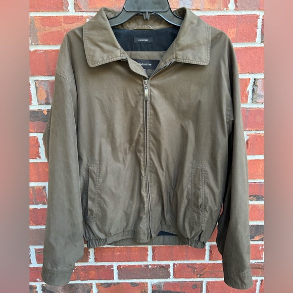 Claiborne Other - Claiborne Men’s Long Sleeve Full Zip Microfiber Brown Coat/Jacket. Size Medium